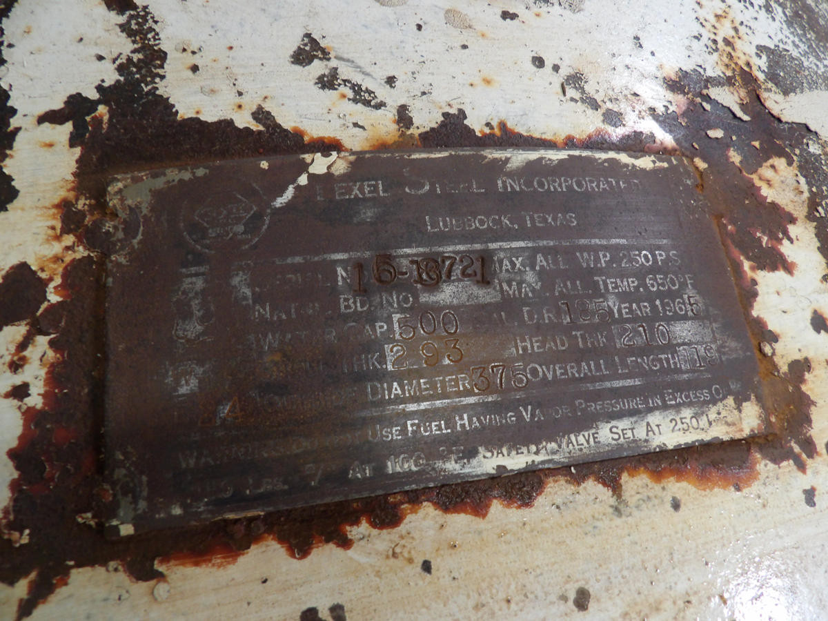 Excel Propane Gas Steel Tank 500 Gallons